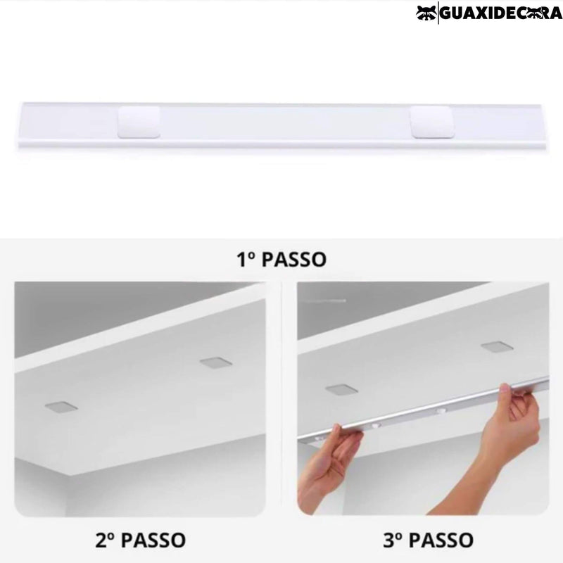 Luminária LED Fina Olho de Gato com Sensor de Presença Recarregável e sem Fio - Guaxi