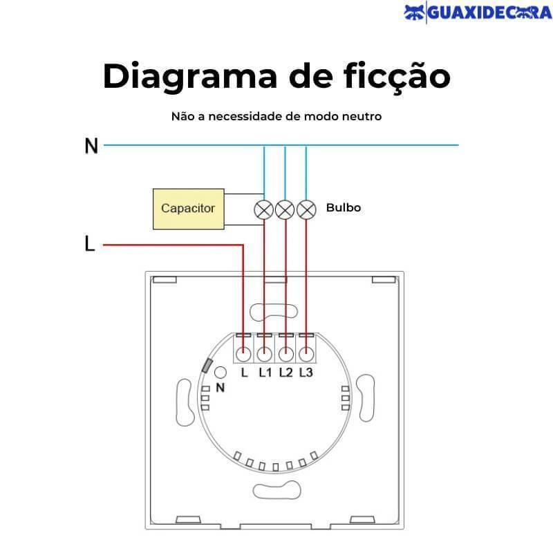 Interruptor de Luz Vidro Temperado - Guaxi